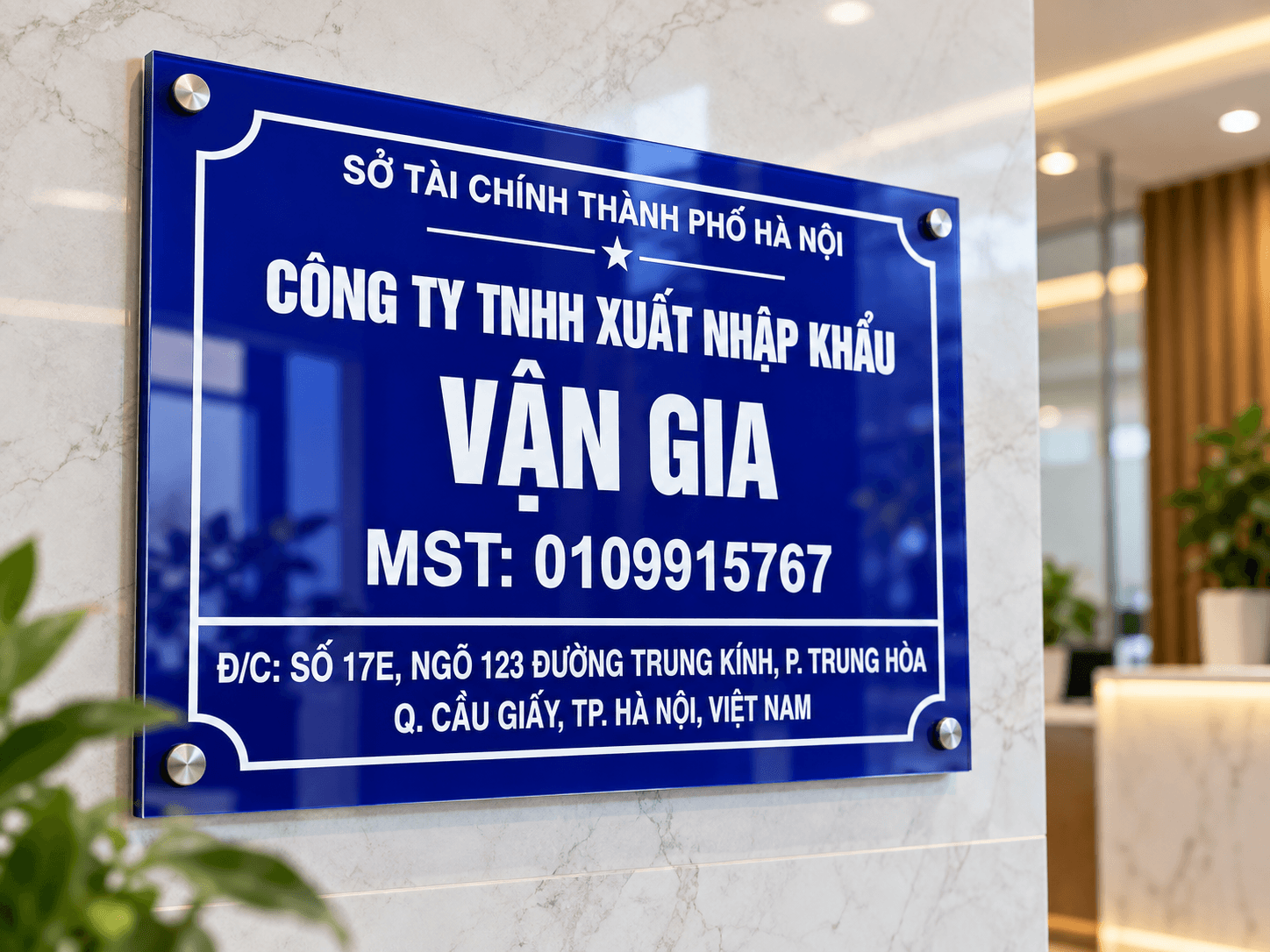 Biển tên công ty Mica